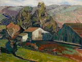 Walter Samuel Sutter, California Farm Scene, oil on canvas
