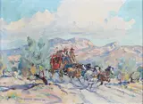 Marjorie Jane Reed, Racing along the old stage trail; Palm Canyon, Palm Springs (Group of 2)