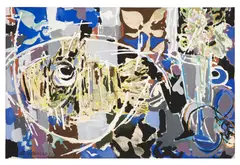 Claude Venard, Composition No. 3, gouache on paper