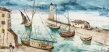 Charles Levier, Untitled, oil on board