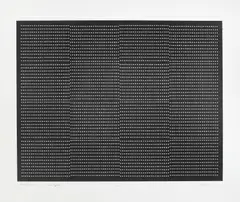 Seems (T. 184) by Frederick Hammersley, 1973, Lithograph on Rives BFK paper, offered Feb 2015