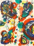 Firework (L. L41; SF-39) by Sam Francis, 1963, Lithograph in colors on Vellum paper, sold Feb 2015