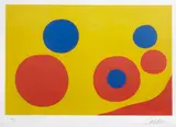 Encore de l'acier by Alexander Calder, c. 1970, Lithograph in colors on wove paper, sold Feb 2015
