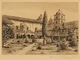 Henry Ford, Santa Barbara Mission, from Franciscan Missions of California, 1888, Etching on wove paper