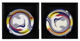 Roy Lichtenstein, A Group of 2 Paper Plates (C. III.45), 1969, Screenprint in colors on two paper plates