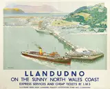 Charles Pears, Llandudno, c. 1930, Lithographic poster in colors on wove paper backed with linen