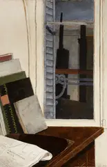 Raymond Mintz, Artist's Studio, 1951, oil on canvas