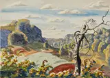Charles E. Burchfield, Landscape with Tree