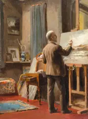Anna Richards Brewster, Portrait of the Artist's Father, oil on board