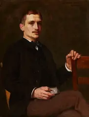 Dennis Miller Bunker, Portrait of Doctor Royal Whitman (1858-1946), oil on canvas laid down on board