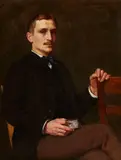 Dennis Miller Bunker, Portrait of Doctor Royal Whitman (1858-1946), oil on canvas laid down on board