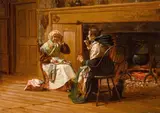 Thomas Waterman Wood, Strictly Confidential, oil on canvas laid down on board
