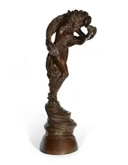 Jonathan Scott Hartley, Whirlwind, 1896, bronze with brown patina