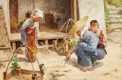 J. Charles Arter, The Flower Seller, oil on canvas