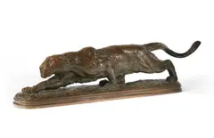 Alexander Phimister Proctor, Stalking Panther, bronze with greenish-brown patina