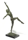 Desha by Harriet Whitney Frishmuth, 1927, bronze with verdigris patina, sold May 2015