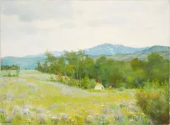Joseph Henry Sharp, Blackfeet Camp, oil on canvas