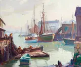 Emile Gruppé, Afternoon Light, Gloucester Harbor