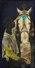 Joseph Hirsch, Man and Beast, oil on canvas