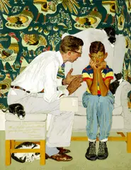 Norman Rockwell, Study for "The Facts of Life", oil on canvas