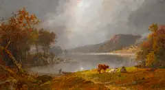 Jasper Francis Cropsey, Greenwood Lake, N.J., oil on canvas