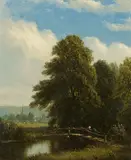 The Darent, Kent, England by Sanford Robinson Gifford, oil on canvas, offered Dec 2013