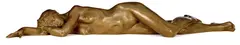 Sleeping Nude by Abastenia St. Leger Eberle, bronze with golden-brown patina, sold Dec 2013