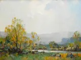 Walter Granville-Smith, The trout stream, oil on canvas