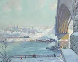 Robert Alexander Graham, Washington Bridge, Winter, oil on canvas
