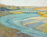 Gertrude Fiske, Tide River, oil on canvas
