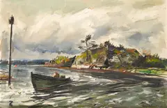 John Fulton Folinsbee, Outtide, Maine, oil on canvas