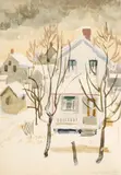 Charles E. Burchfield, Untitled (Street Scene in Winter)