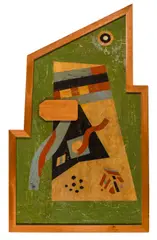 Bathroom Floor by Stuart Davis, 1940, inlaid linoleum, offered Dec 2013