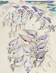 Walter Inglis Anderson, Shore Birds, circa 1960, watercolor and pencil on paper