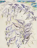 Walter Inglis Anderson, Shore Birds, circa 1960, watercolor and pencil on paper