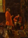 William Verplanck Birney, After the hunt, oil on canvas