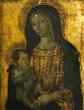Virgin and Child by Italian School, oil on panel, offered Nov 2013