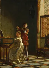 Frans Moormans, The duet, oil on panel