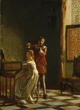 Frans Moormans, The duet, oil on panel