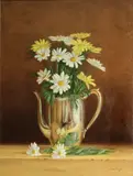 William Acheff, Still life with daisies