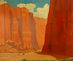 G. Barry Atwater, Riders in Canyon de Chelly (a pair), first signed 'G. Barry Atwater' (lower left); second signed 'G Barry Atwater' (lower right)