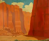 G. Barry Atwater, Riders in Canyon de Chelly (a pair), first signed 'G. Barry Atwater' (lower left); second signed 'G Barry Atwater' (lower right)