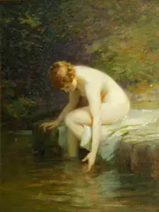 William Jacob Baer, Arethusa, 1923, oil on canvas board