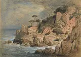 Samuel Colman, Point Lobos, Monterey, California, pastel on paper