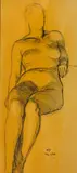 Maynard Dixon, Study of a female nude, 1933; Sketch, thought to be a view of damage from the 1906 earthquake (2)