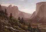 Frank L. Heath, Looking out the Yosemite Valley from Glacier Point Trail, 1884, oil on canvas