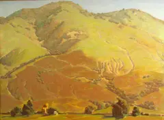 Ralph William Holmes, Mountains, circa 1935, oil on canvas