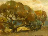 Thomas A. McGlynn, Alive oak, oil on board