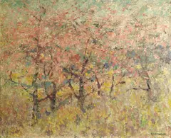 Thomas A. McGlynn, Blossom time, oil on canvas board