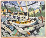 Chester Arnold, Of the Boat, 1972, oil on canvas in artist's frame